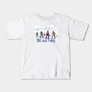 Ski Sun Valley, Idaho Kids T-Shirt